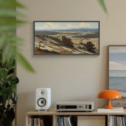 Rolling Hills and Tranquil River | Landscape Wall Art for Serene Home Decor