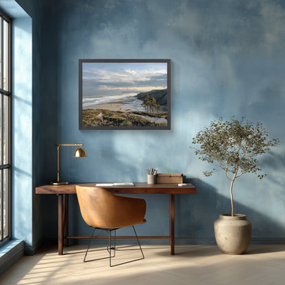 Native Seashore | Coastal Landscape Painting for Beach House Decor