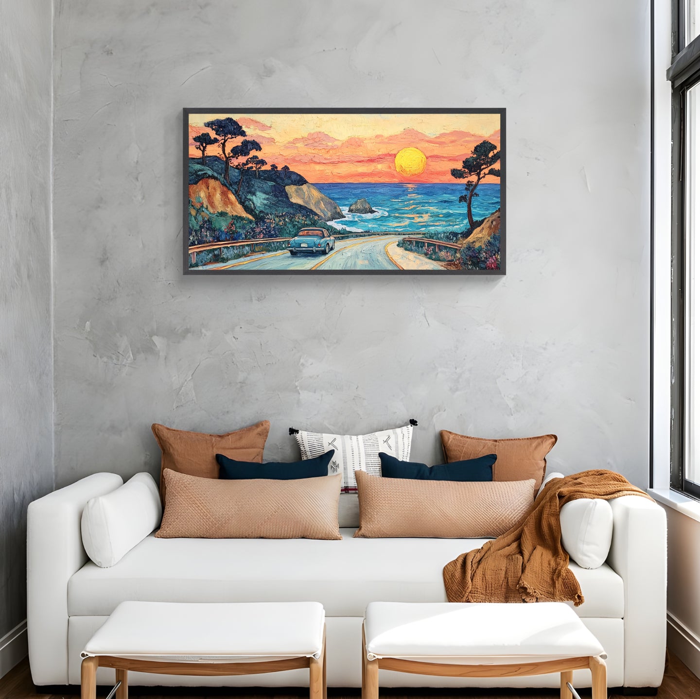 Sunset Rollercoaster | Vintage Music Poster for Indie Room Decor