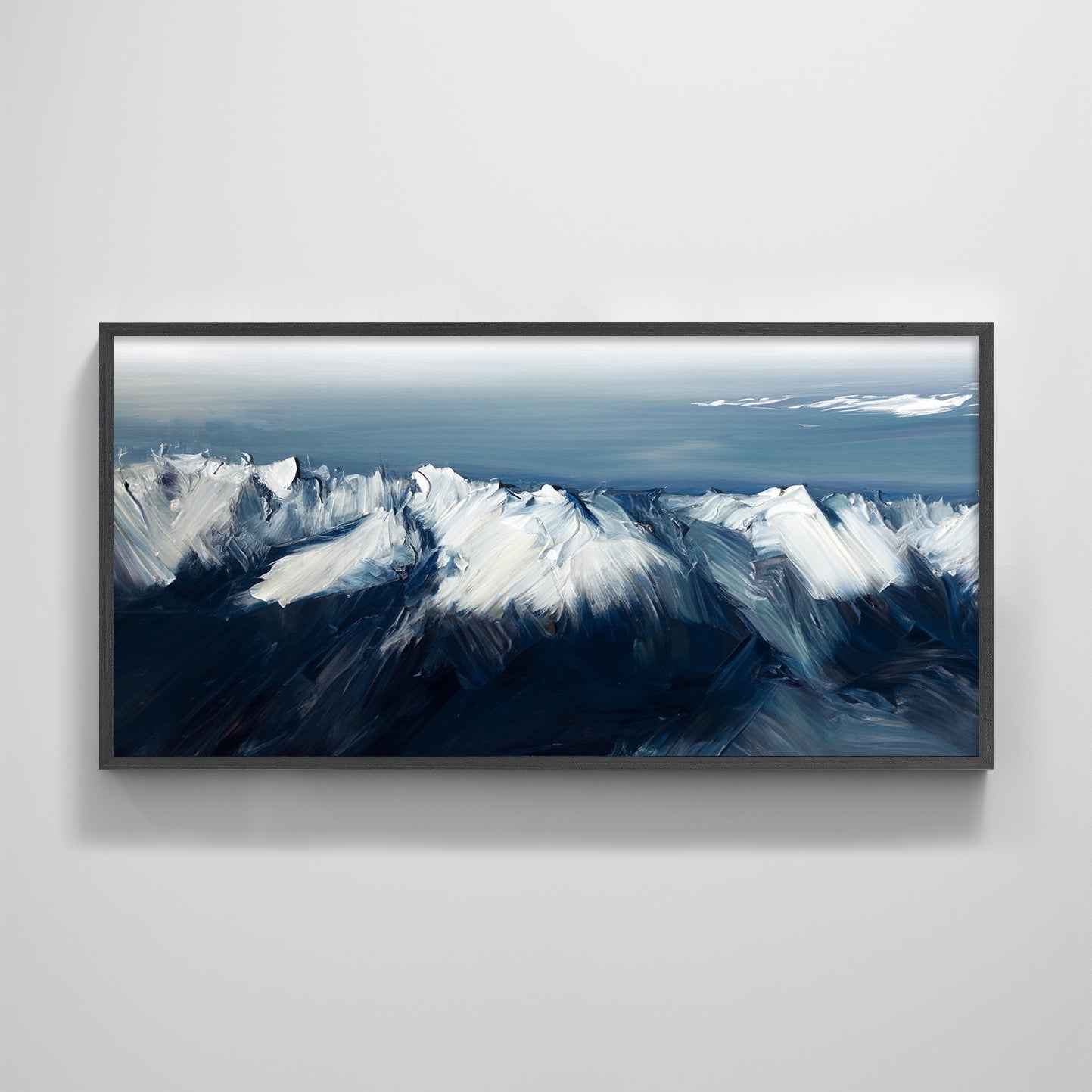 Alps Switzerland Snow Mountain Landscape Textured Printing Wall Art