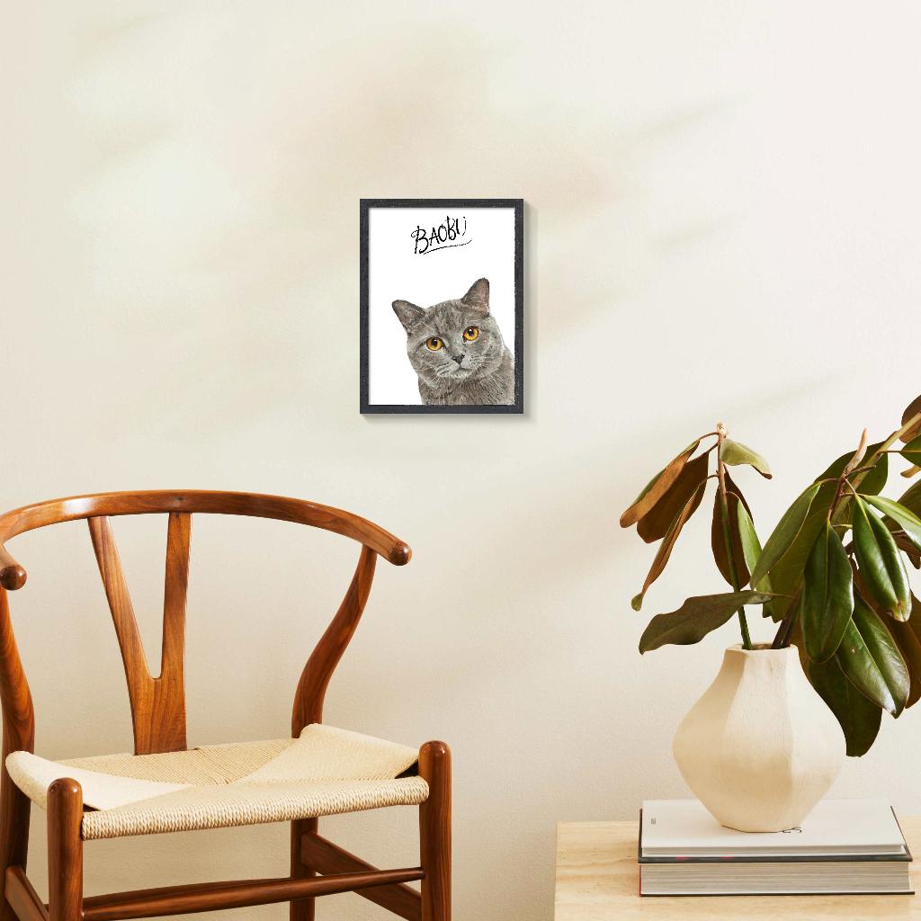 Template Watercolor painting for pets