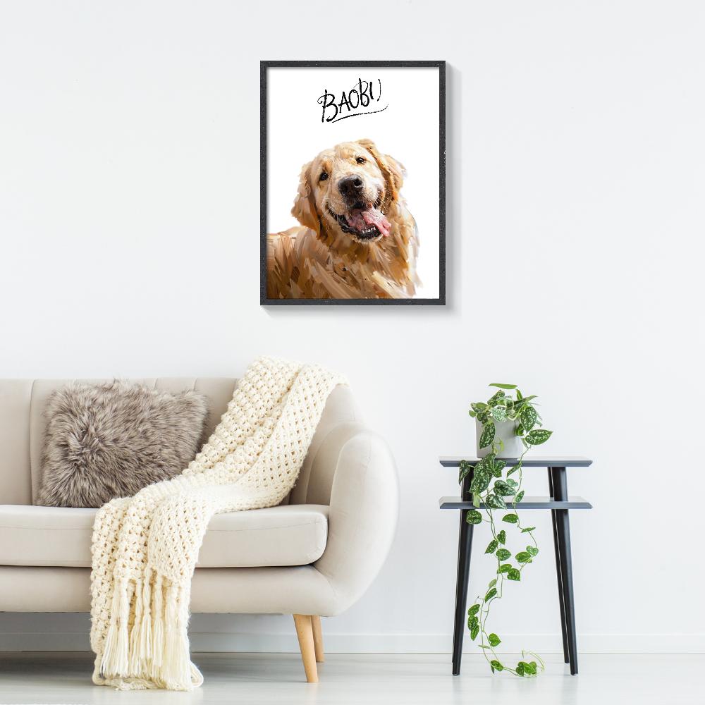 Template Oil painting for pets