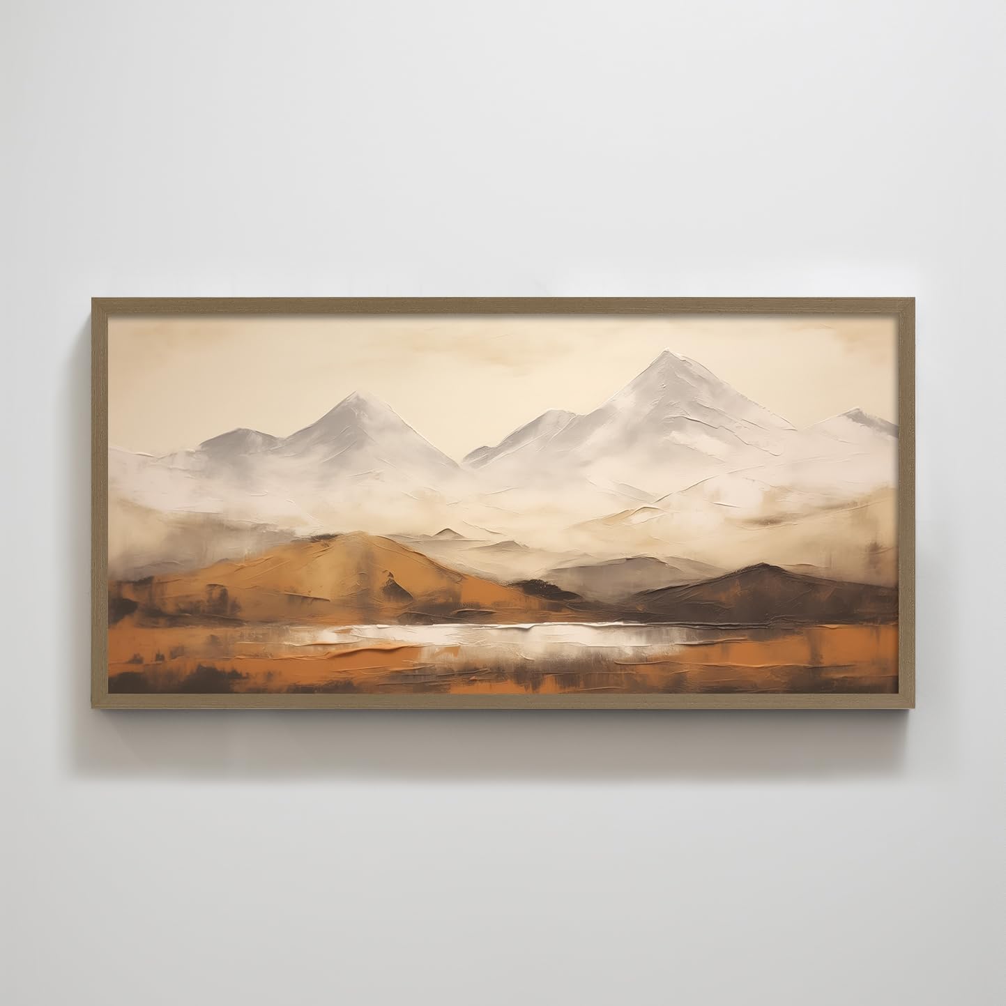 Yellow desert texture print home decoration painting.