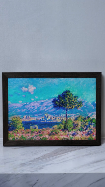 View of Antibes from the Heights of Notre Dame de Paris | Impressionist Painting Wall Art for Dining Room