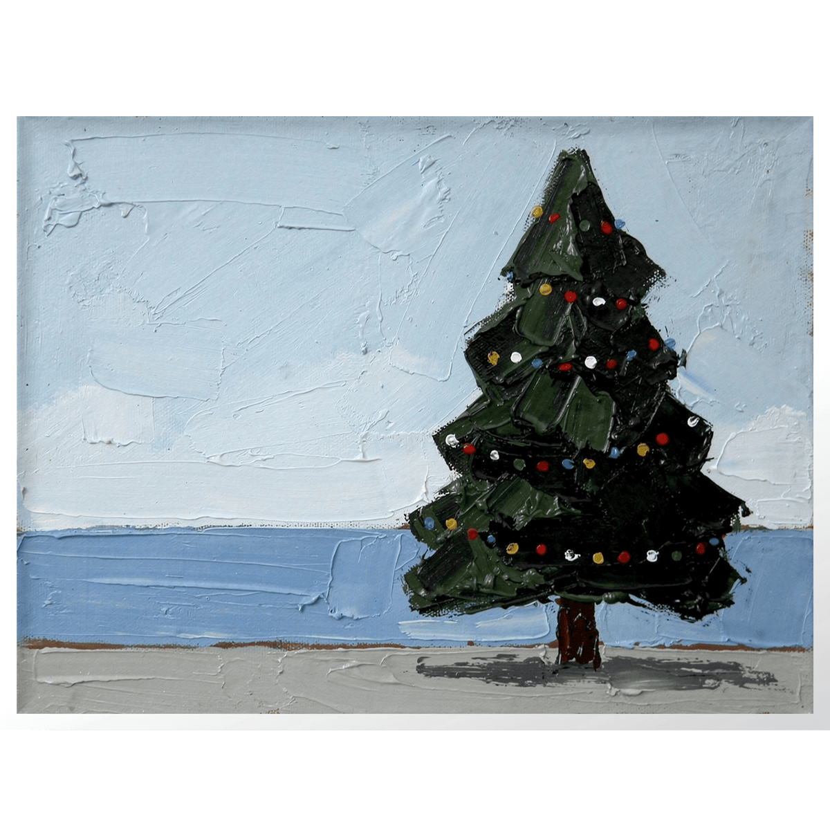 Christmas Tree Textured Art Print
