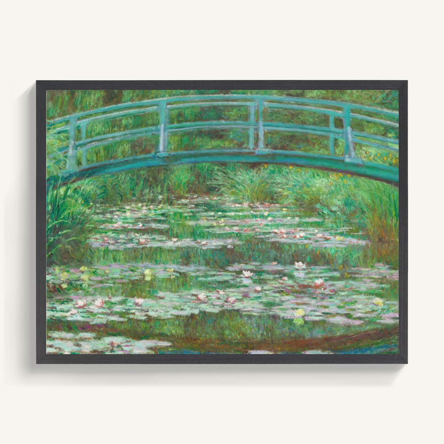 Arch Bridge Over the Water Lily Pond