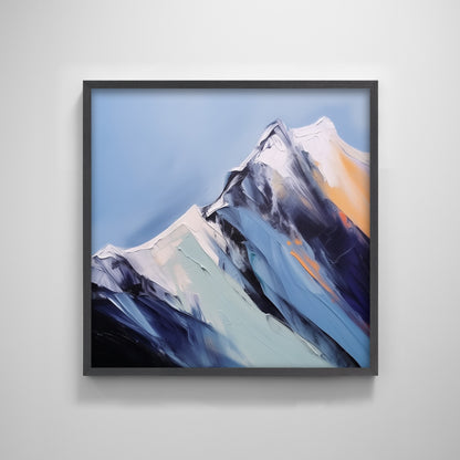 Mountain Landscape Colorful Abstract Textured Printing Wall Art