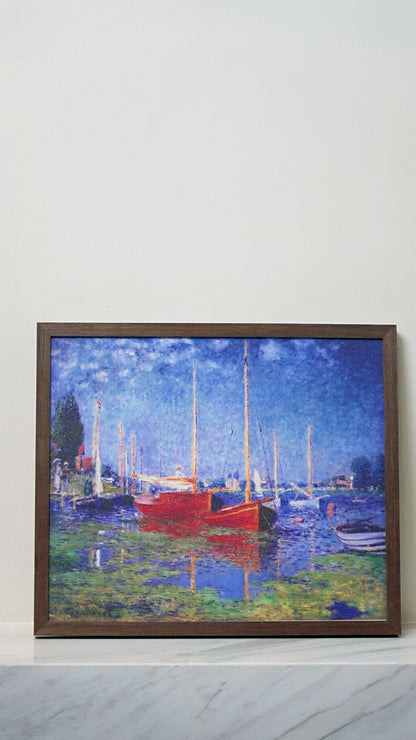 Red Boats at Argenteuil |Painting Wall Decor Red Boats at Argenteuil Decor