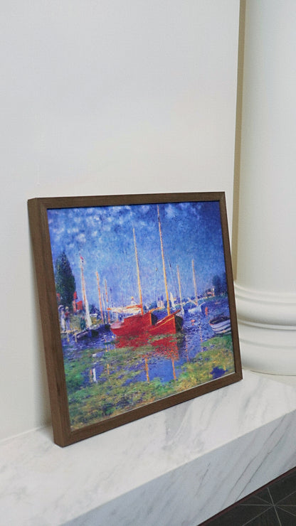 Red Boats at Argenteuil |Painting Wall Decor Red Boats at Argenteuil Decor
