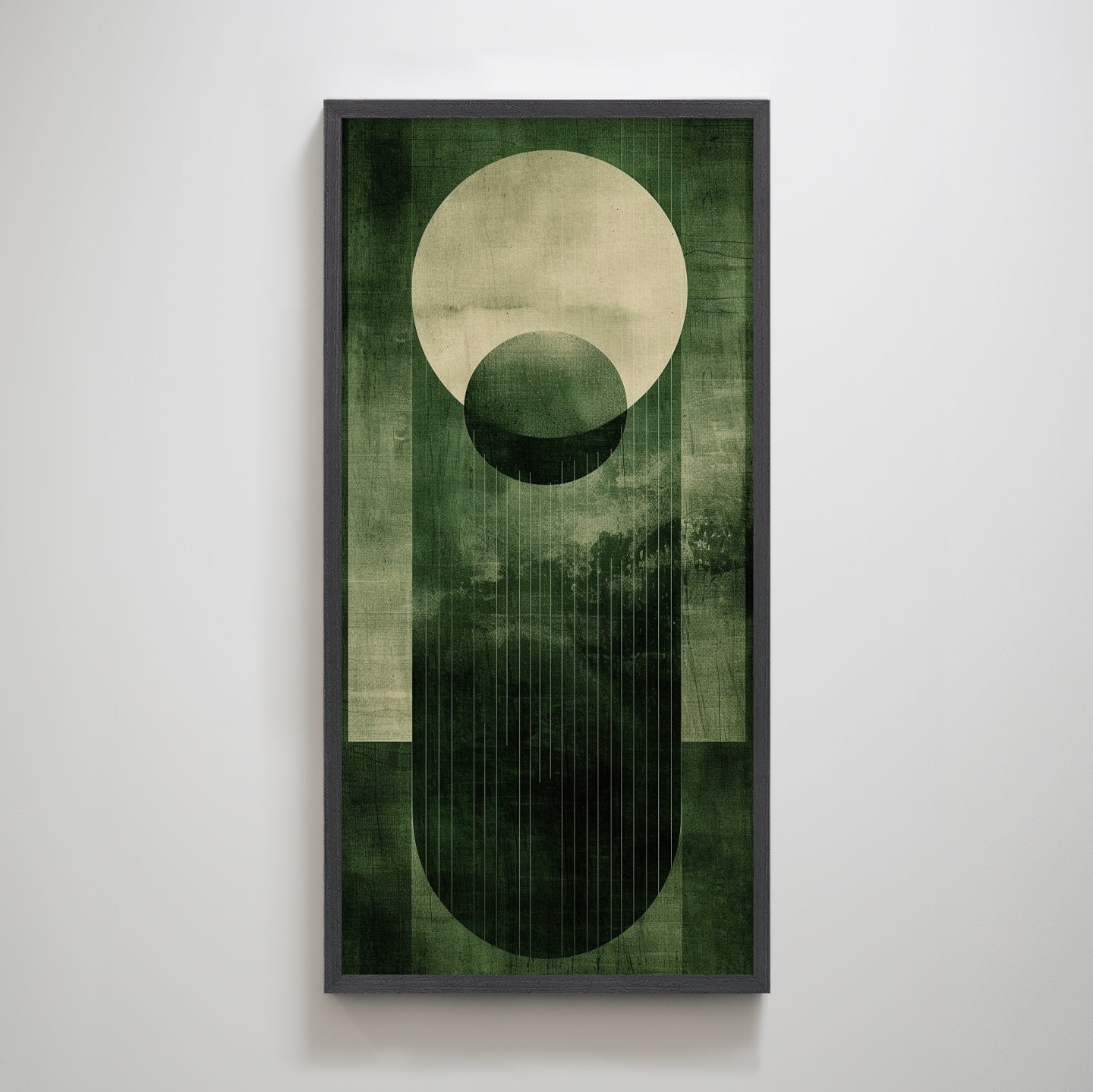 Matcha Green Abstract Art Print Wabi Sabi