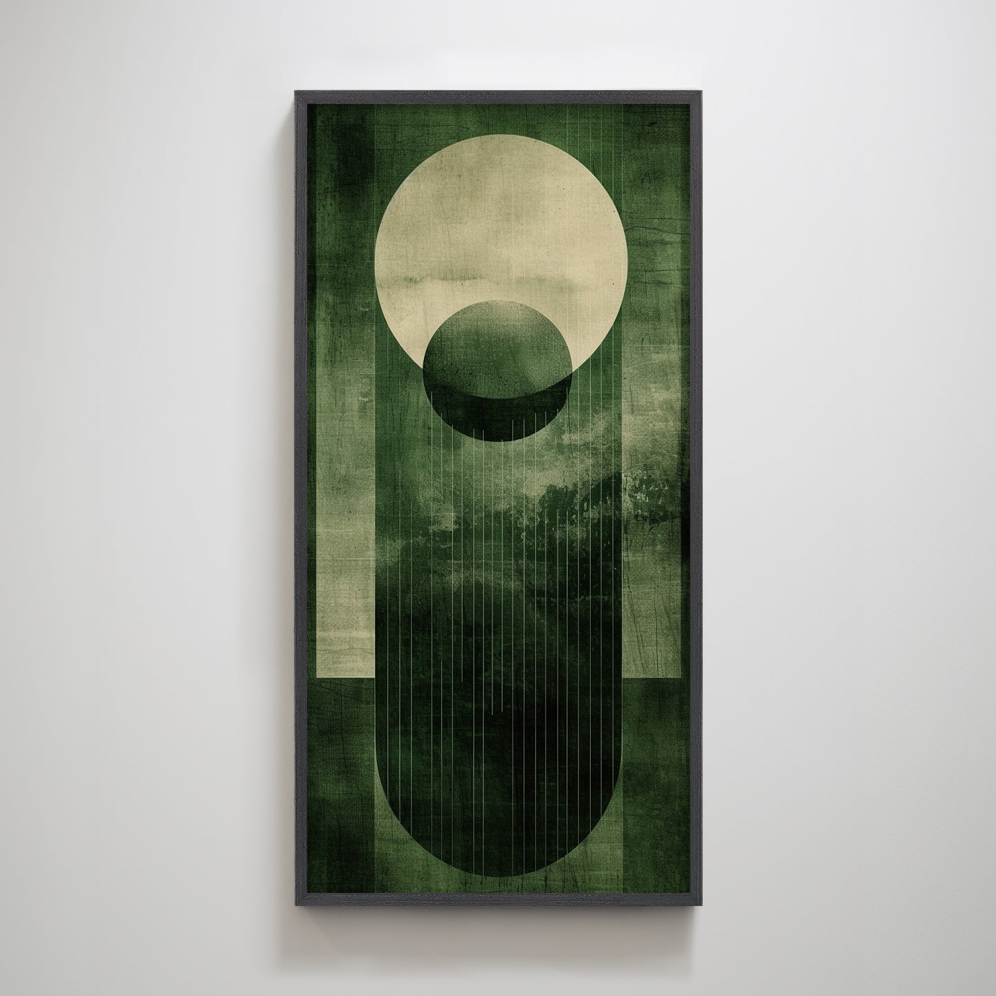 Matcha Green Abstract Art Print Wabi Sabi