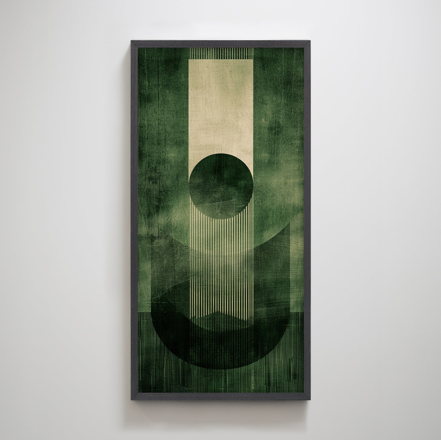 Matcha Green Abstract Art Print Wabi Sabi