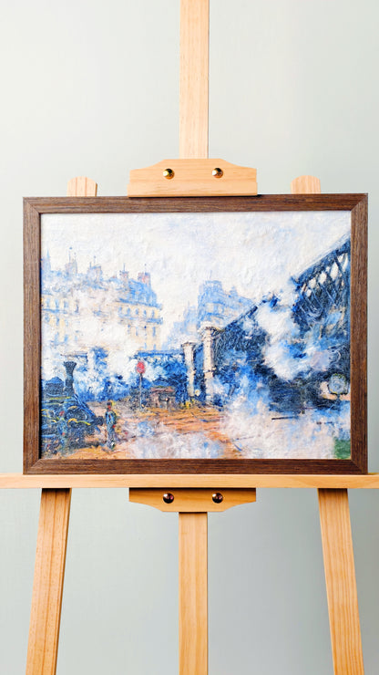 Saint-Lazare Station Station: The Arrival of the Train | Canvas Painting Wall Decor Saint-Lazare Station Train Arrival Decor