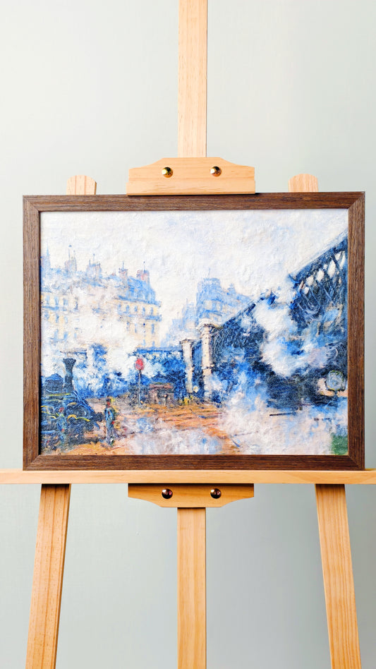 Saint-Lazare Station Station: The Arrival of the Train | Canvas Painting Wall Decor Saint-Lazare Station Train Arrival Decor