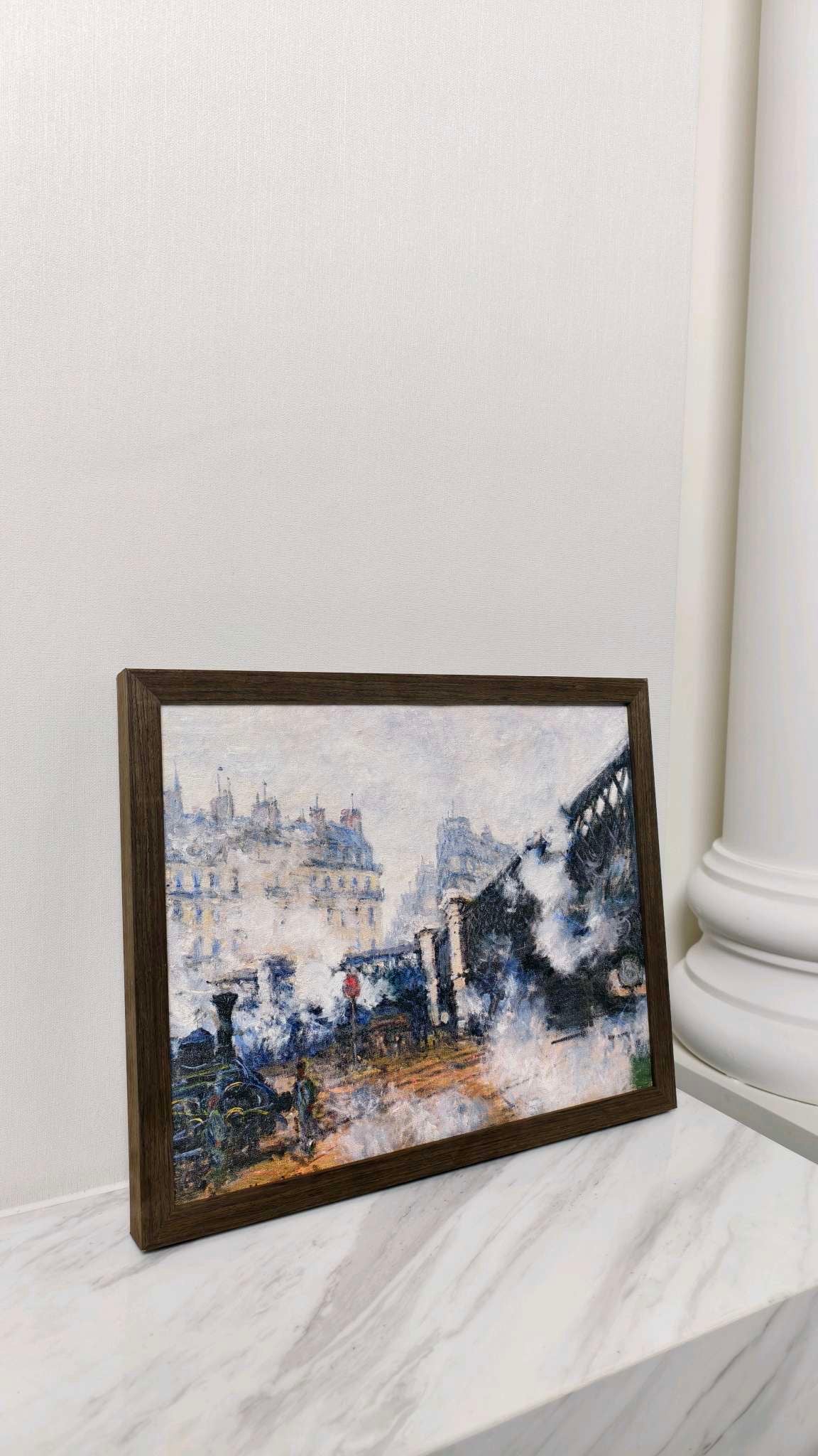 Saint-Lazare Station Station: The Arrival of the Train | Canvas Painting Wall Decor Saint-Lazare Station Train Arrival Decor
