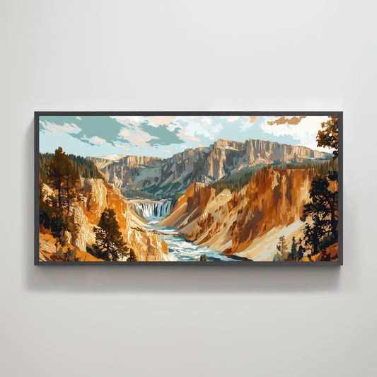 Yellowstone National Park Grand Canyon | Nature Photography Wall Art for Rustic Home Decor
