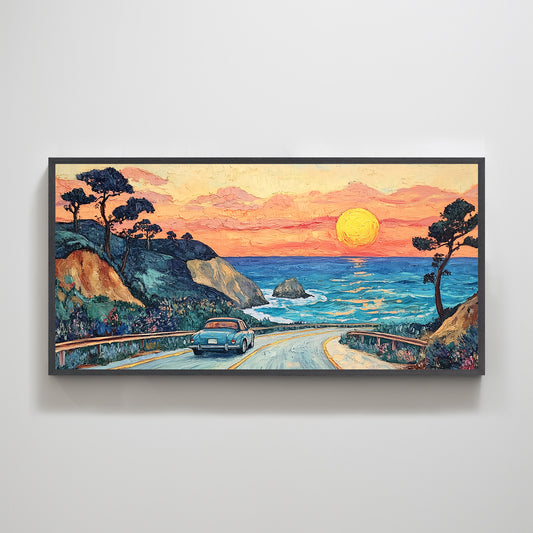 Sunset Rollercoaster | Vintage Music Poster for Indie Room Decor
