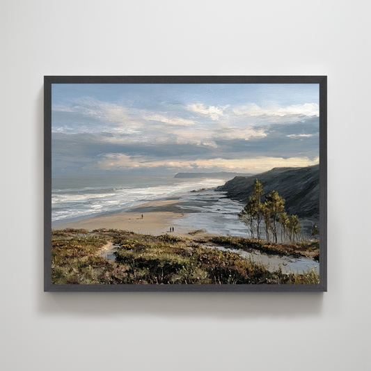 Native Seashore | Coastal Landscape Painting for Beach House Decor