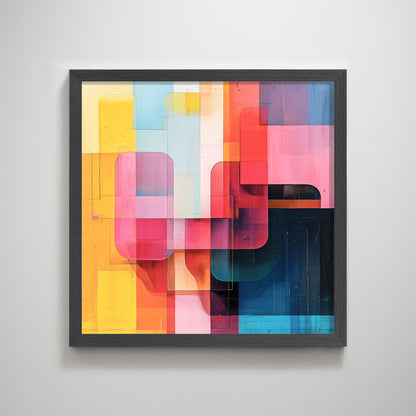 Colored Squares | Modern Geometric Wall Art for Contemporary Home Decor