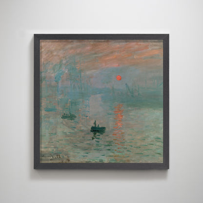 Impression, Sunrise 1872, Monet | Impressionist Painting Wall Decor for Bedroom Decor