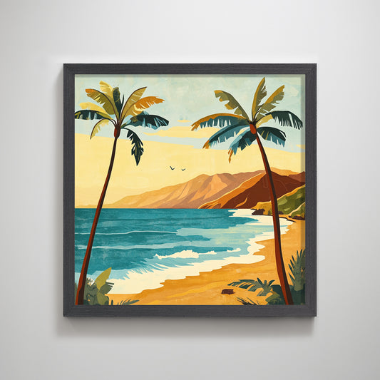 Sea Breeze Blowing | Coastal Wave Painting for Beach House Decor