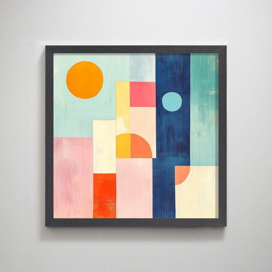 Abstract Color Blocks | Modern Geometric Wall Art for Contemporary Interiors