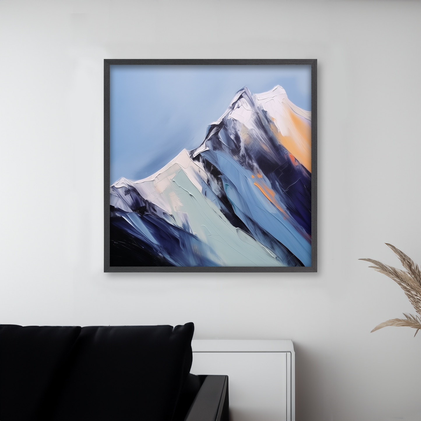 Mountain Landscape Colorful Abstract Textured Printing Wall Art