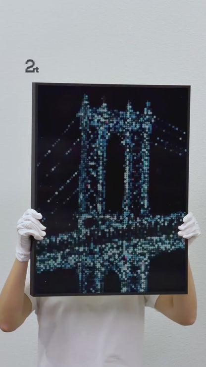 Shimmering Manhattan Bridge