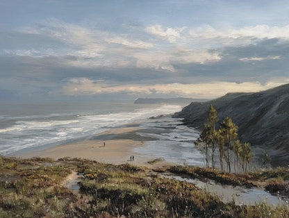Native Seashore | Coastal Landscape Painting for Beach House Decor