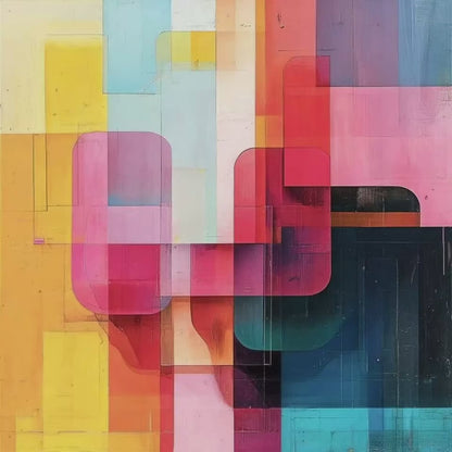 Colored Squares | Modern Geometric Wall Art for Contemporary Home Decor