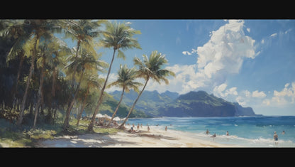 Wakiki Beach | Tropical Wall Art Print for Coastal Home Decor