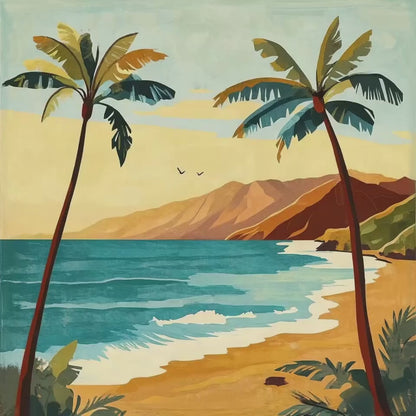 Sea Breeze Blowing | Coastal Wave Painting for Beach House Decor