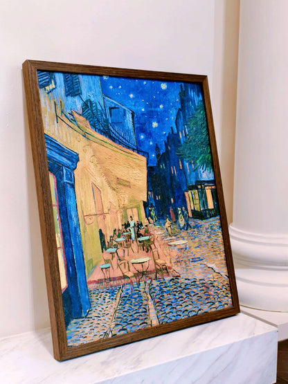Cafe terrace at night | Decorative Paint Roller Cafe Terrace Night Wall Decor