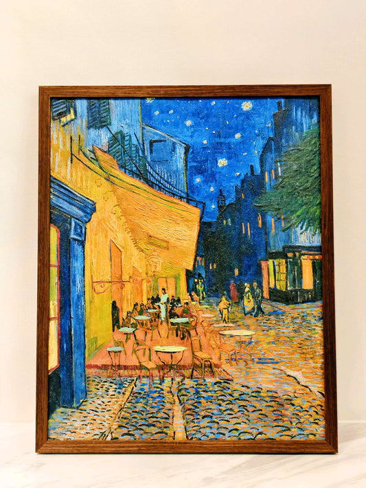 Cafe terrace at night | Decorative Paint Roller Cafe Terrace Night Wall Decor