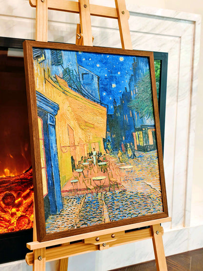 Cafe terrace at night | Decorative Paint Roller Cafe Terrace Night Wall Decor