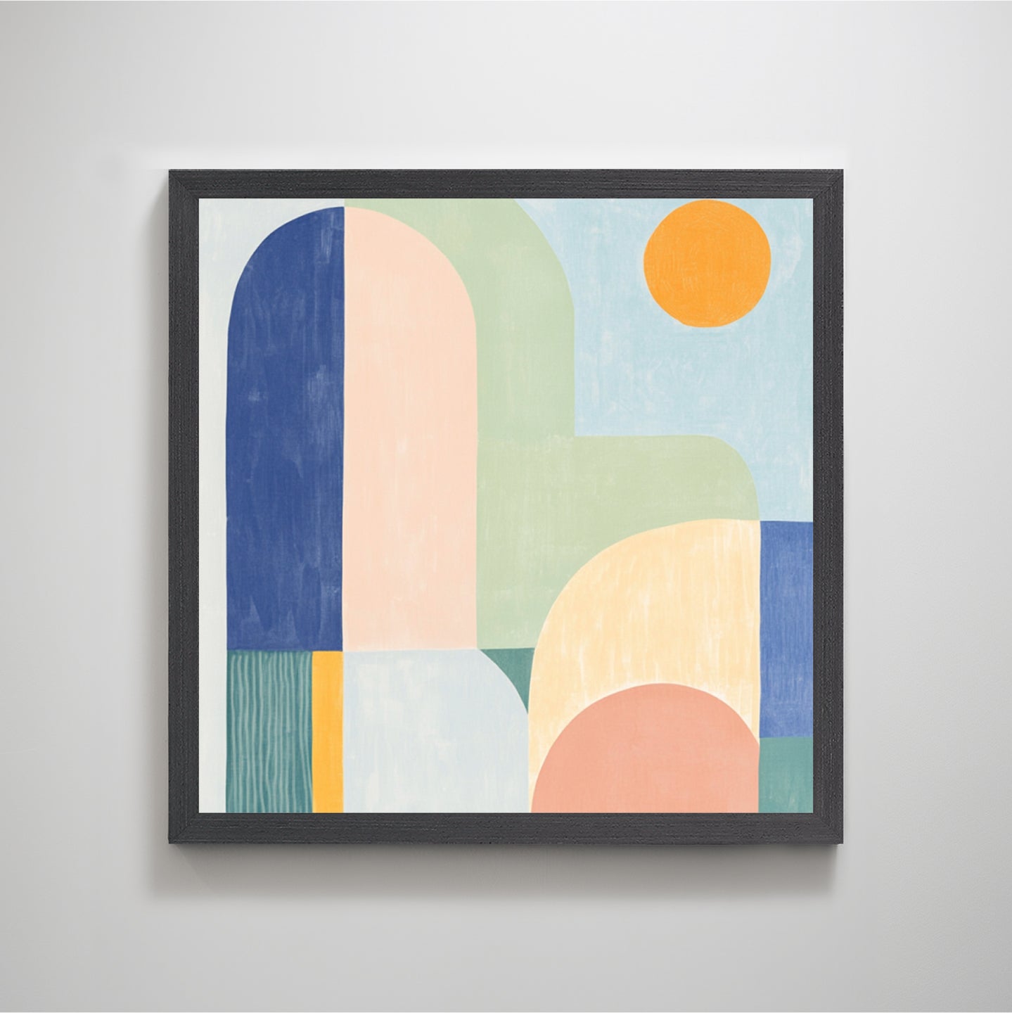 Sunny Abstract | Vibrant Color Field Painting for Bright Living Room Decor