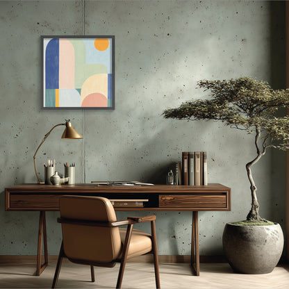 Sunny Abstract | Vibrant Color Field Painting for Bright Living Room Decor