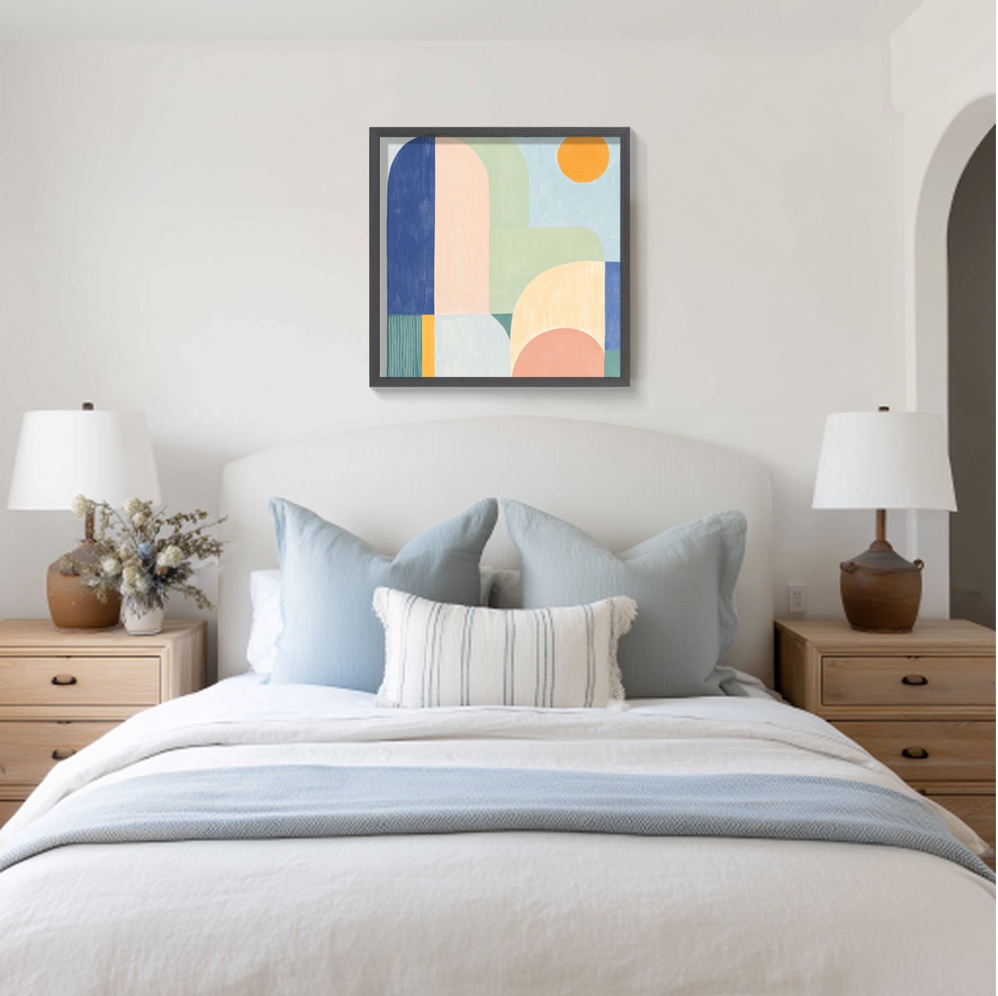 Sunny Abstract | Vibrant Color Field Painting for Bright Living Room Decor